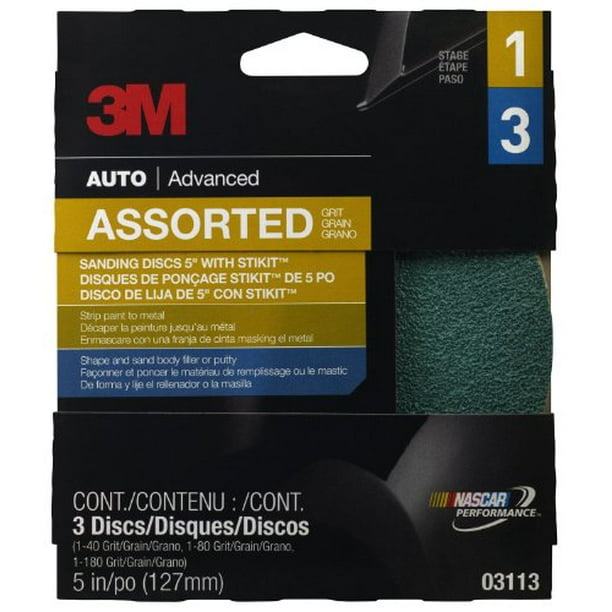 3M 03113 5 Adhesive Backed Sanding Disc with Assorted Pack of 1 3M 03113 5 Adhesive Backed Sanding Disc with Assorted Pack of 1